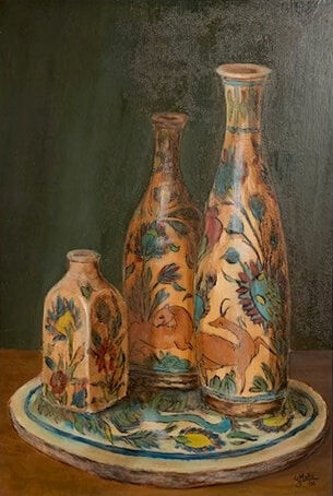 Iranian pottery unframed 