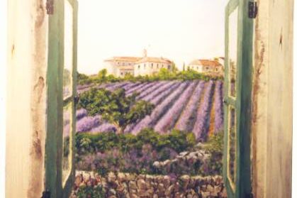 Lavander field - Acrylic on board