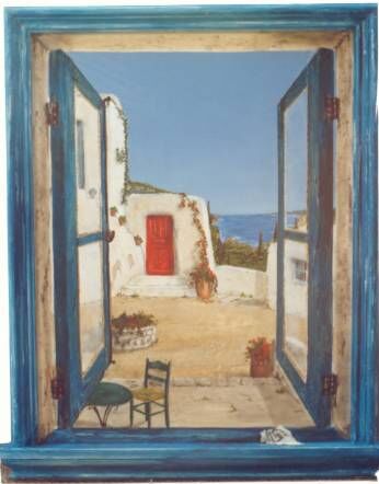 The Red door - Acrylic on board