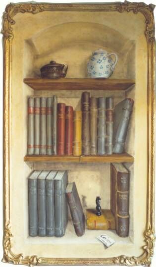 Trompe l'oeil bookcase