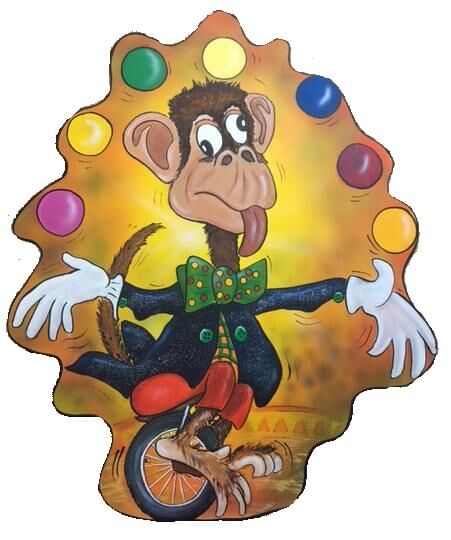 Clown juggling